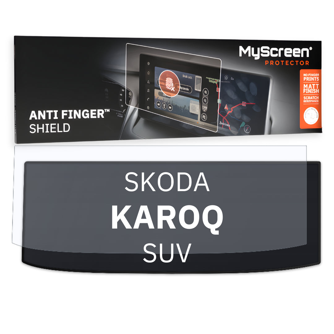SKODA Karoq (Sportline) SUV 2022 / + FRONT CENTRE SPEEDOMETER *  - Matowa folia antyodciskowa MyScreen ANTI FINGER SHIELD