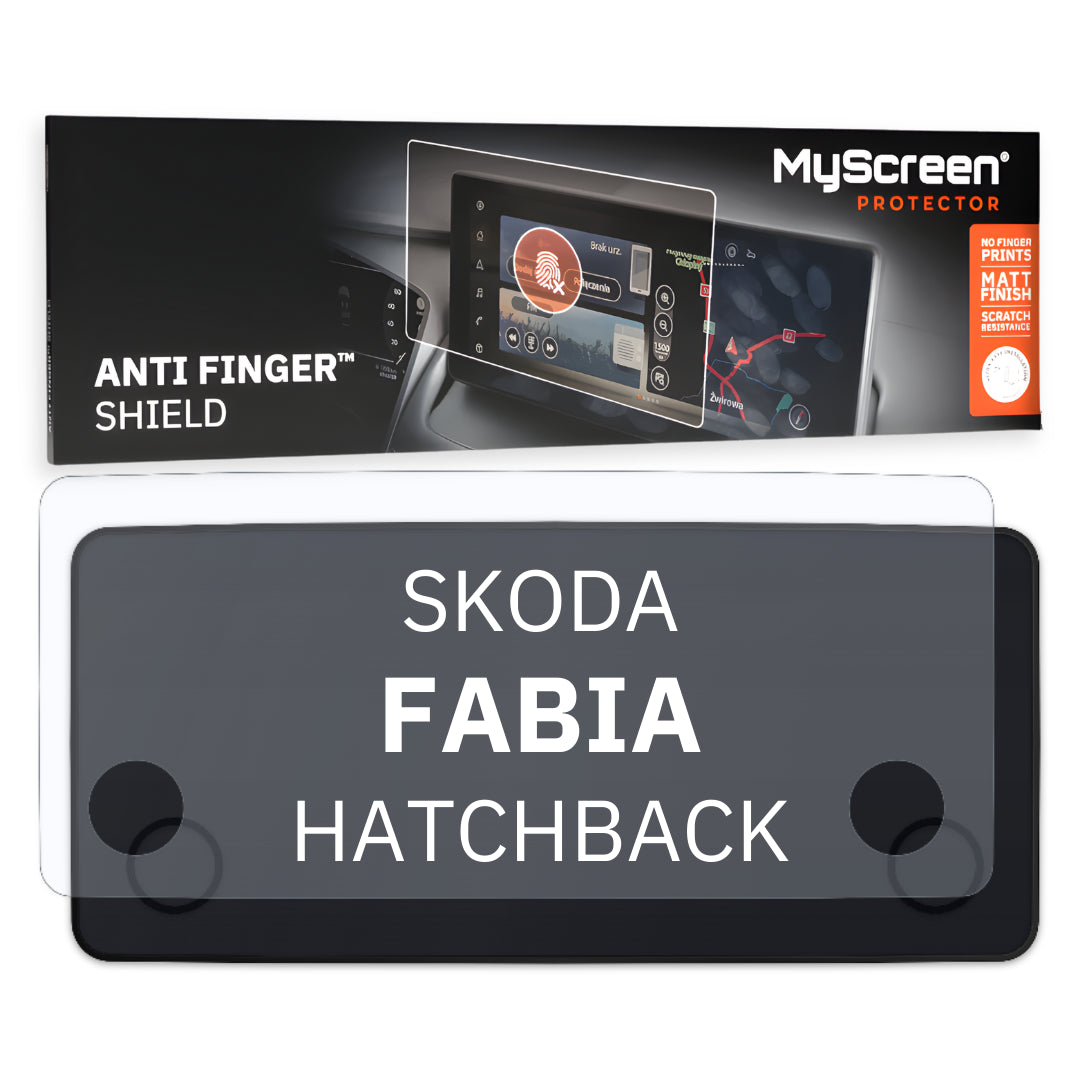 SKODA Fabia (Selection) HATCHBACK 2024 / + FRONT CENTRE DASHBOARD 01 9.2"  - Matowa folia antyodciskowa MyScreen ANTI FINGER SHI