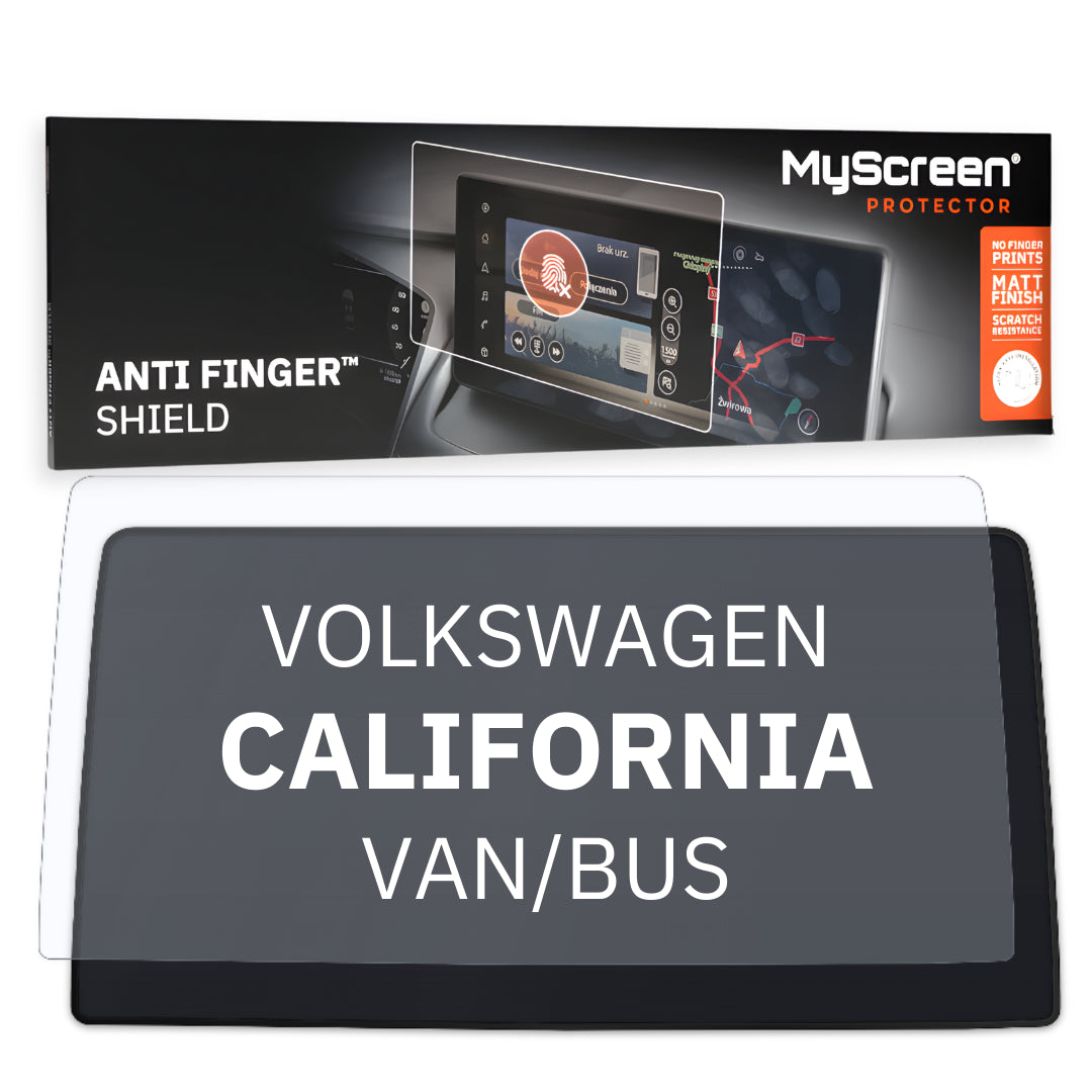 VOLKSWAGEN California (Beach Tour) VAN/BUS 2019 / 2024 FRONT CENTRE DASHBOARD 01 10"  - Matowa folia antyodciskowa MyScreen ANTI