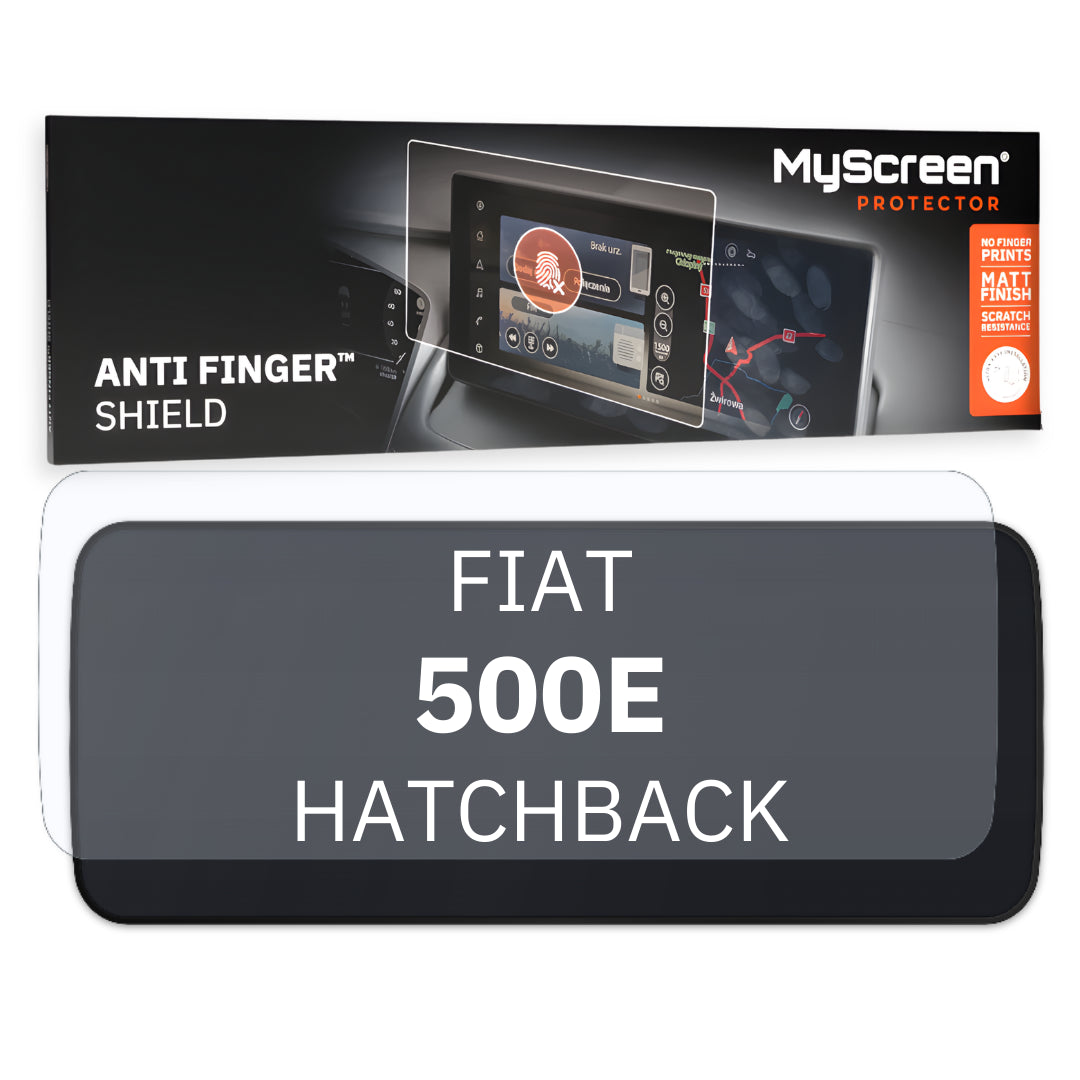 FIAT 500e (Icon) HATCHBACK 2022 / + FRONT CENTRE DASHBOARD 01 10.25"  - Matowa folia antyodciskowa MyScreen ANTI FINGER SHIELD