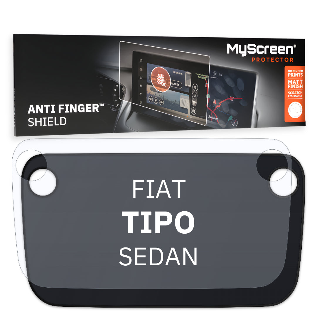 FIAT TIPO SEDAN 2020 / + FRONT CENTRE DASHBOARD 02 7" - Matowa folia antyodciskowa MyScreen ANTI FINGER SHIELD
