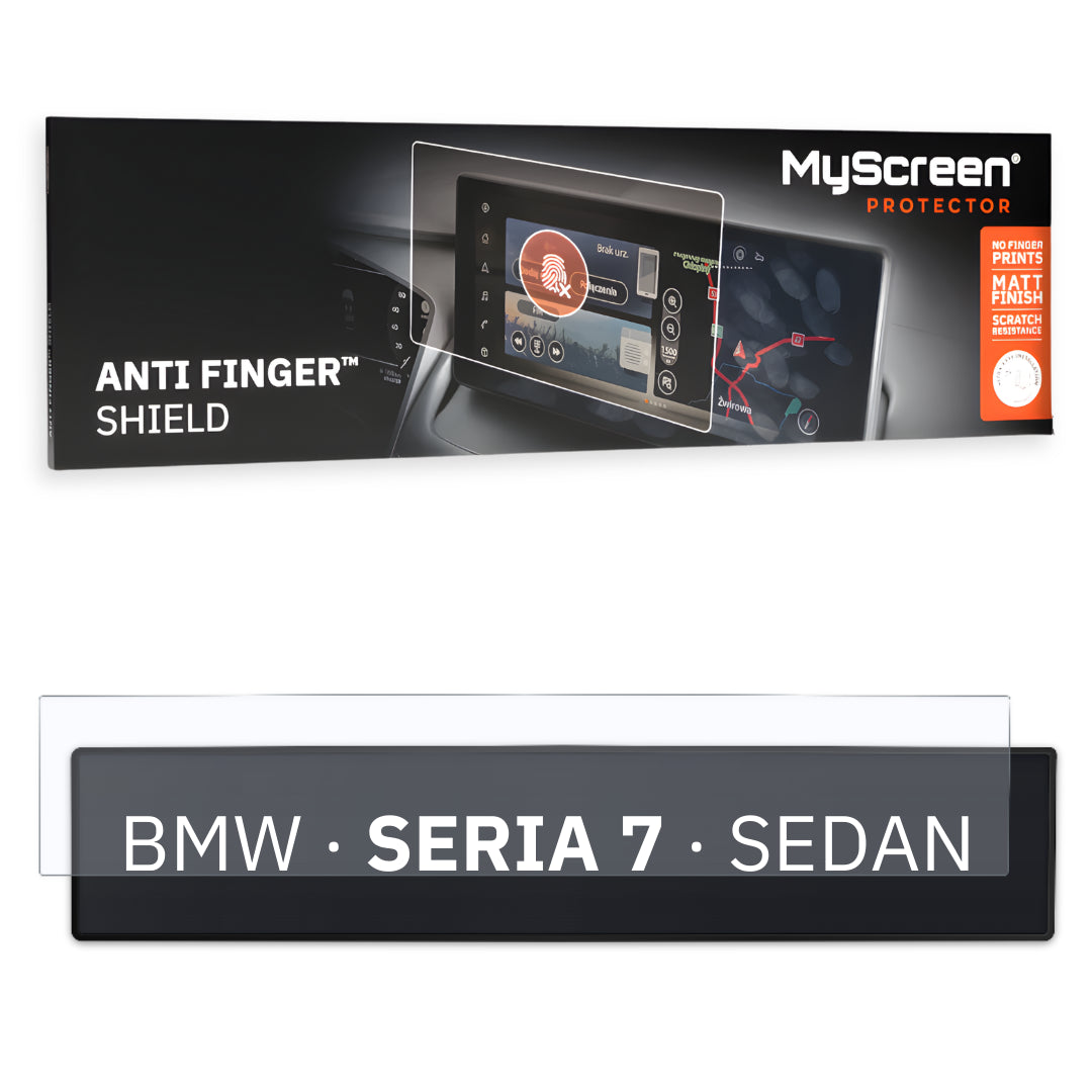 BMW SERIA 7 SEDAN 2022 / + FRONT CENTRE DASHBOARD 01 27,2" - Matowa folia antyodciskowa MyScreen ANTI FINGER SHIELD