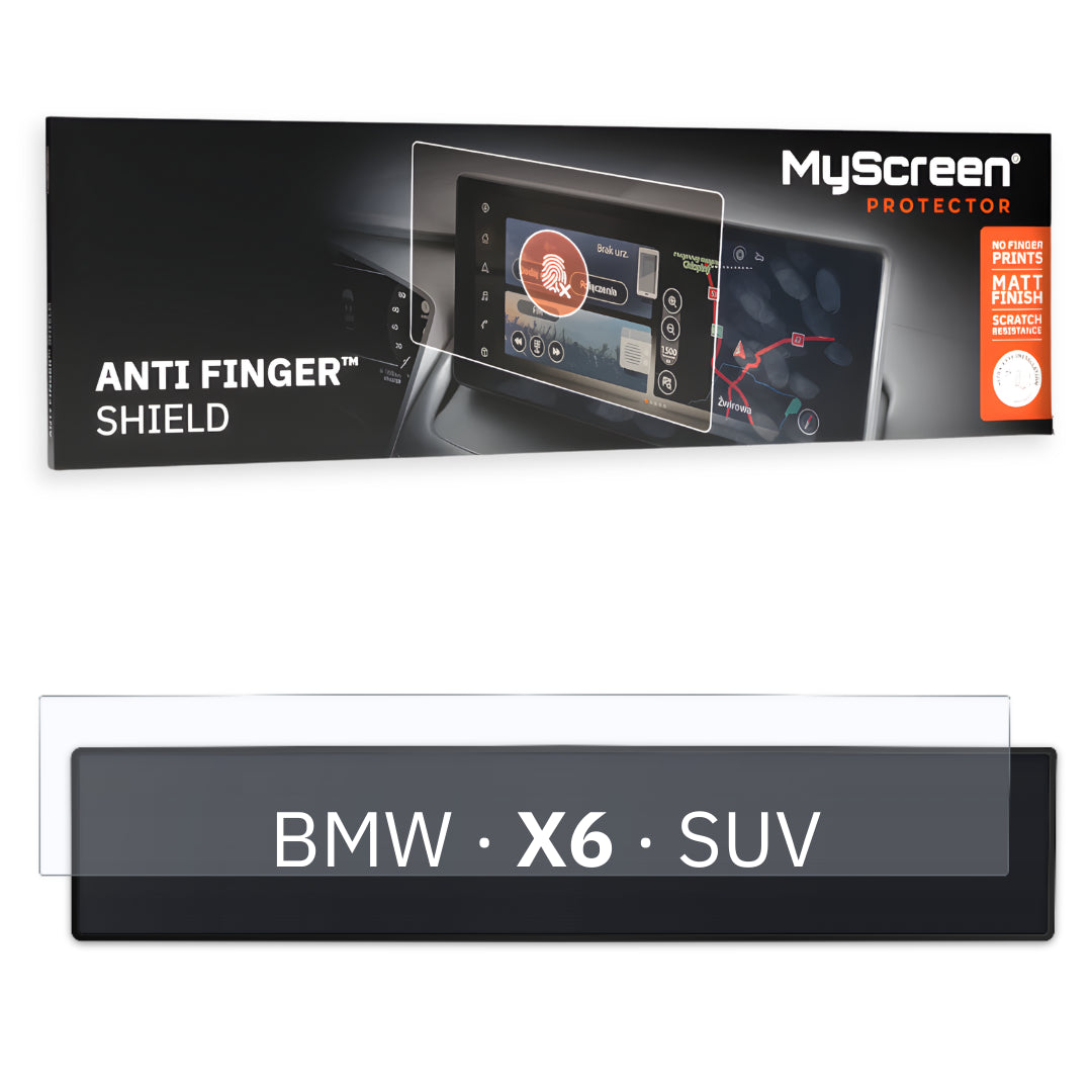 BMW X6 SUV 2023 / + FRONT CENTRE DASHBOARD 01 27,2" - Matowa folia antyodciskowa MyScreen ANTI FINGER SHIELD