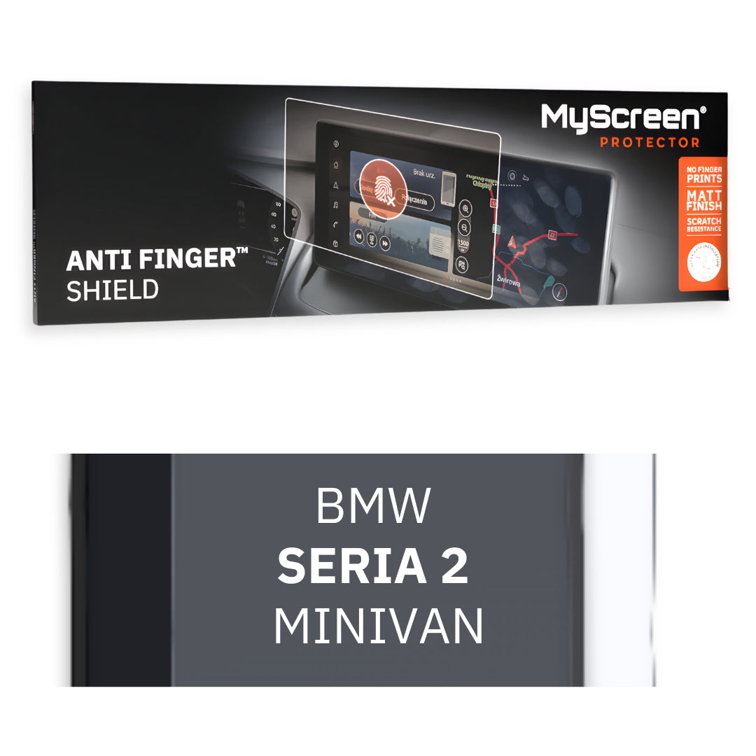 BMW SERIA 2 ACTIVE TOURER MINIVAN 2021 / + FRONT CENTRE DASHBOARD 01 20,95" - Matowa folia antyodciskowa MyScreen ANTI FINGER SH