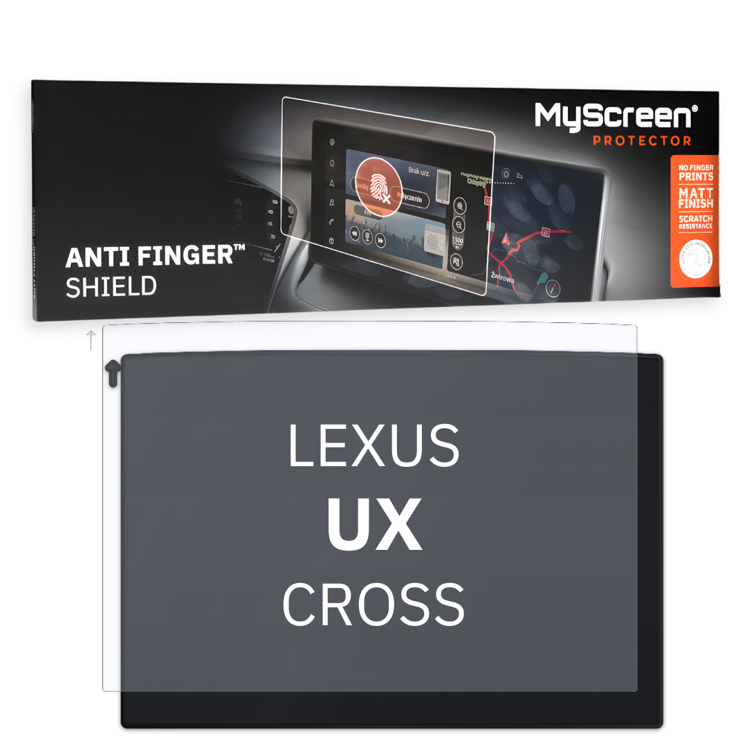 LEXUS UX CROSS 2022 / + FRONT CENTRE DASHBOARD 01 8" - Matowa folia antyodciskowa MyScreen ANTI FINGER SHIELD