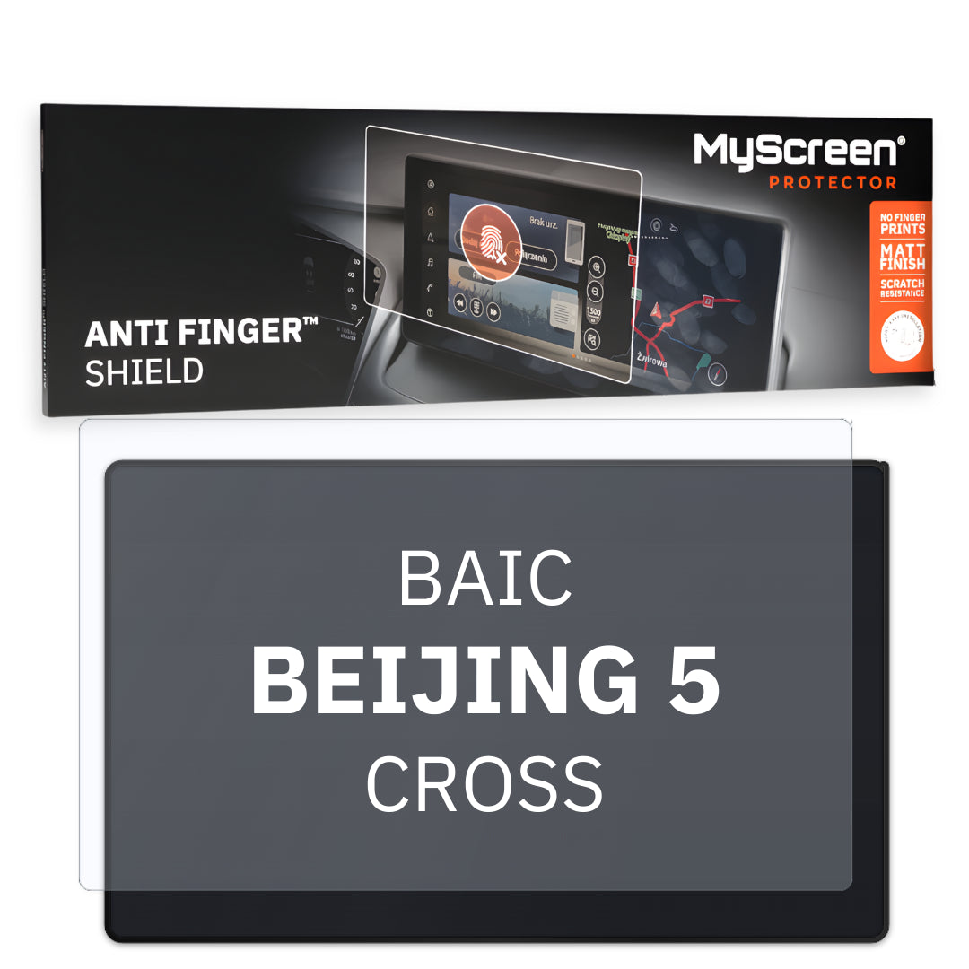BAIC BEIJING 5 CROSS 2020 / + FRONT CENTRE DASHBOARD 01 10,1" - Matowa folia antyodciskowa MyScreen ANTI FINGER SHIELD