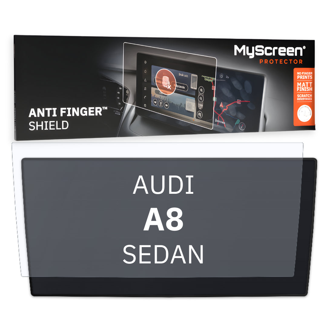 AUDI A8 SEDAN 2022 / + FRONT CENTRE DASHBOARD 01 * - Matowa folia antyodciskowa MyScreen ANTI FINGER SHIELD