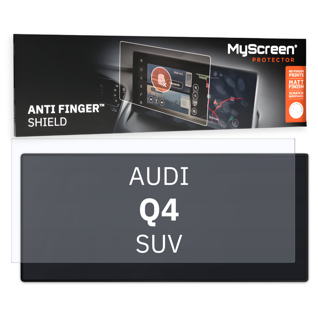 AUDI Q4 E-TRON SUV 2021 / + FRONT CENTRE DASHBOARD 01 * - Matowa folia antyodciskowa MyScreen ANTI FINGER SHIELD