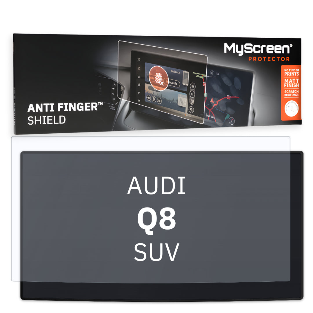 AUDI Q8 E-TRON SUV 2022 / + FRONT CENTRE DASHBOARD 01 *  - Matowa folia antyodciskowa MyScreen ANTI FINGER SHIELD