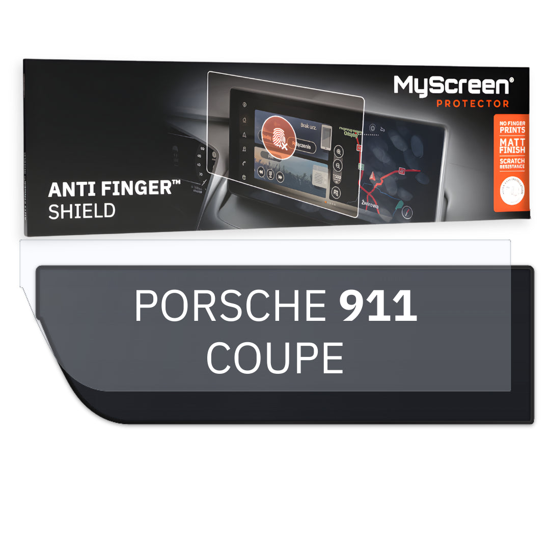 PORSCHE 911 COUPE 2019 / + FRONT CENTRE DASHBOARD 01 10,9" - Matowa folia antyodciskowa MyScreen ANTI FINGER SHIELD