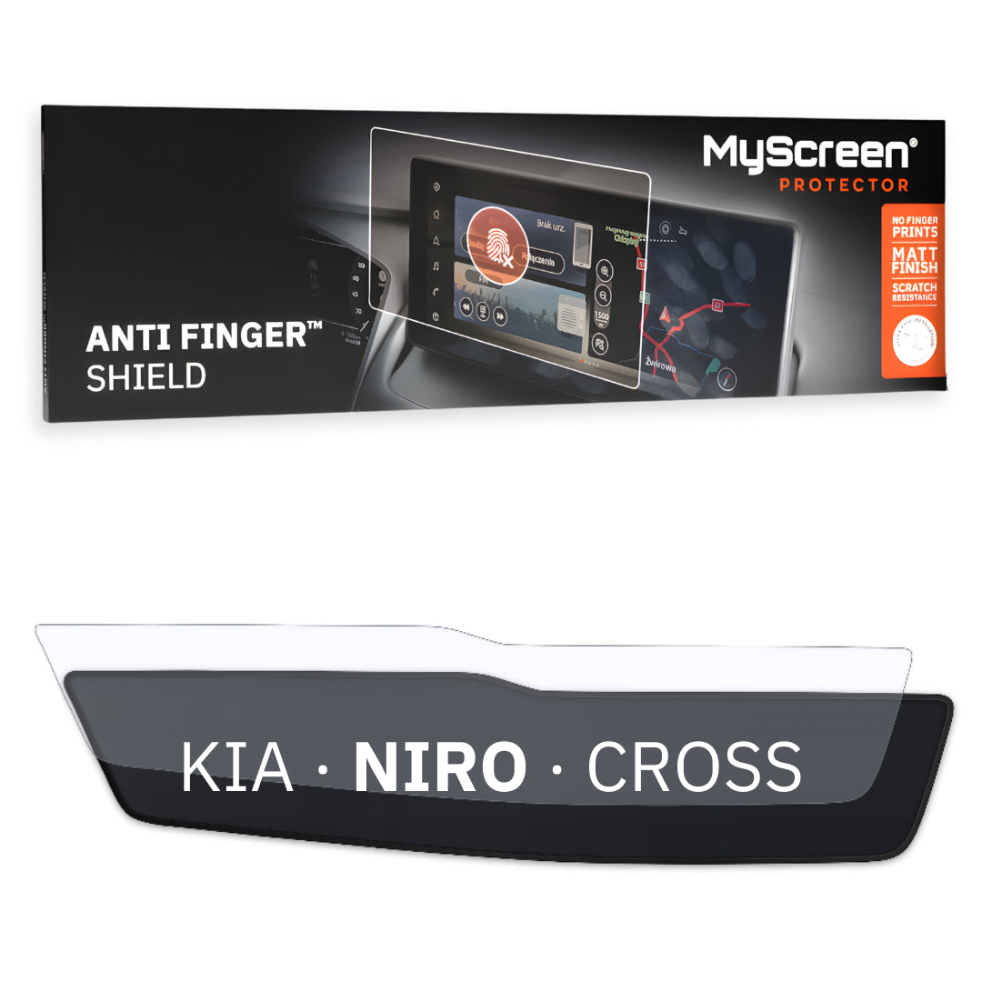 KIA NIRO CROSS 2022 / + FRONT CENTRE DASHBOARD 01 20,5" - Matowa folia antyodciskowa MyScreen ANTI FINGER SHIELD