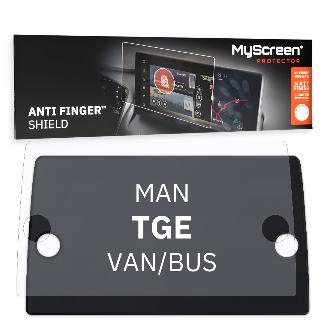 MAN TGE VAN/BUS 2020 / + FRONT CENTRE DASHBOARD 01 10,4" - Matowa folia antyodciskowa MyScreen ANTI FINGER SHIELD