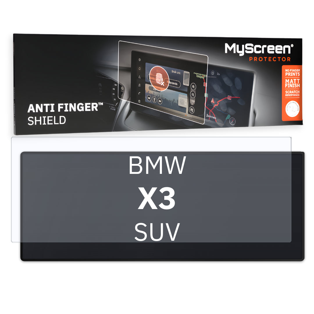 BMW X3 SUV 2014 / 2017 FRONT CENTRE DASHBOARD 01 8,8" - Matowa folia antyodciskowa MyScreen ANTI FINGER SHIELD