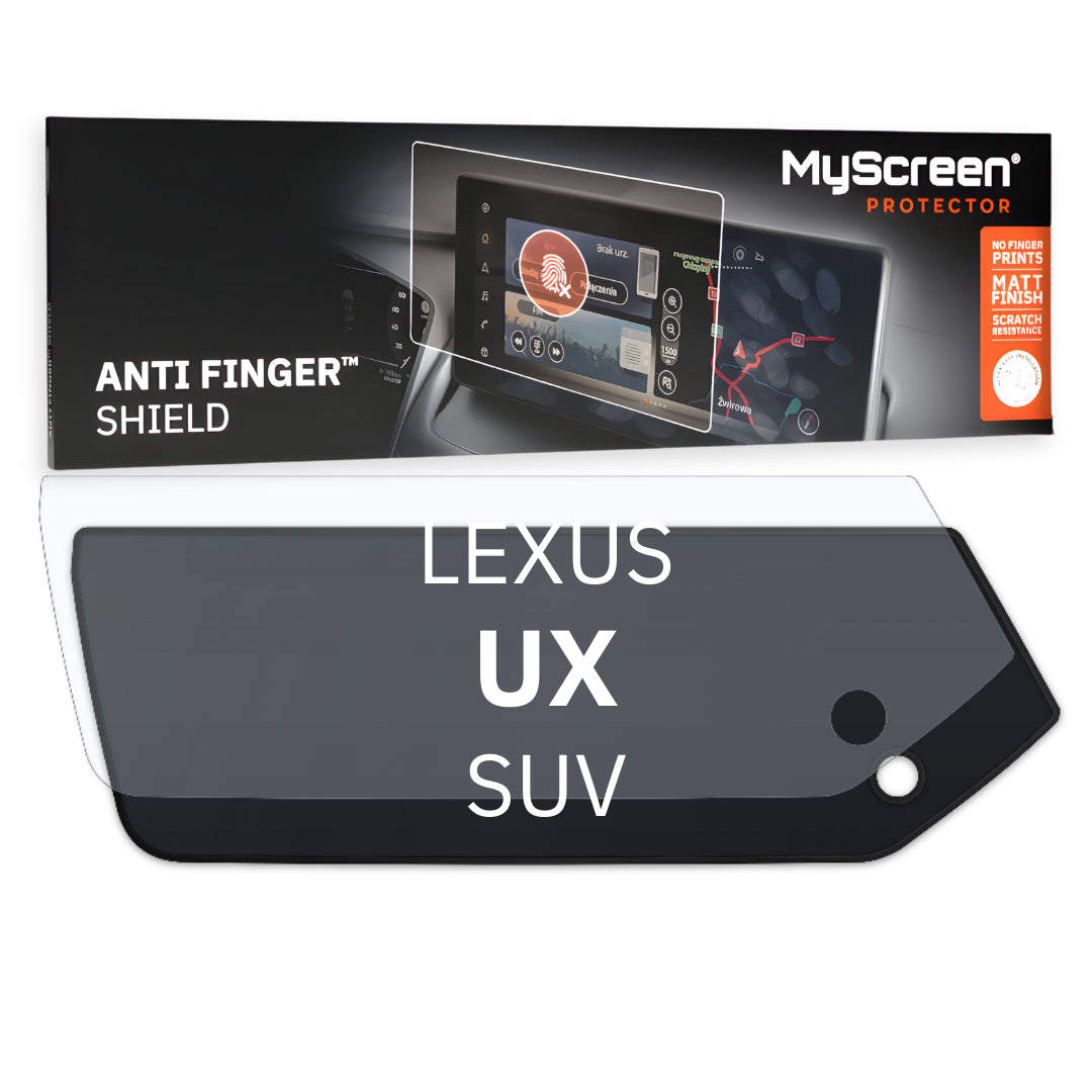 LEXUS UX SUV 2018 / 2022 FRONT CENTRE DASHBOARD 01 12,3" - Matowa folia antyodciskowa MyScreen ANTI FINGER SHIELD