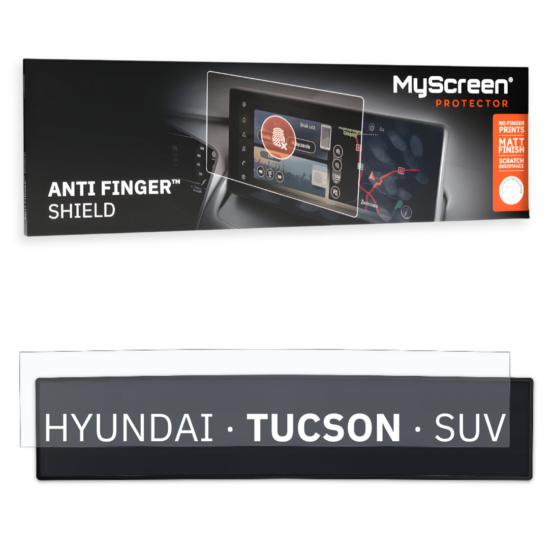 HYUNDAI TUCSON SUV 2020 / 2024 FRONT CENTRE DASHBOARD 01 * - Matowa folia antyodciskowa MyScreen ANTI FINGER SHIELD