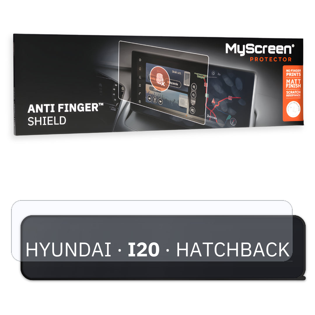 HYUNDAI i20 HATCHBACK 2023 / + FRONT CENTRE CONTROL PANEL *  - Matowa folia antyodciskowa MyScreen ANTI FINGER SHIELD