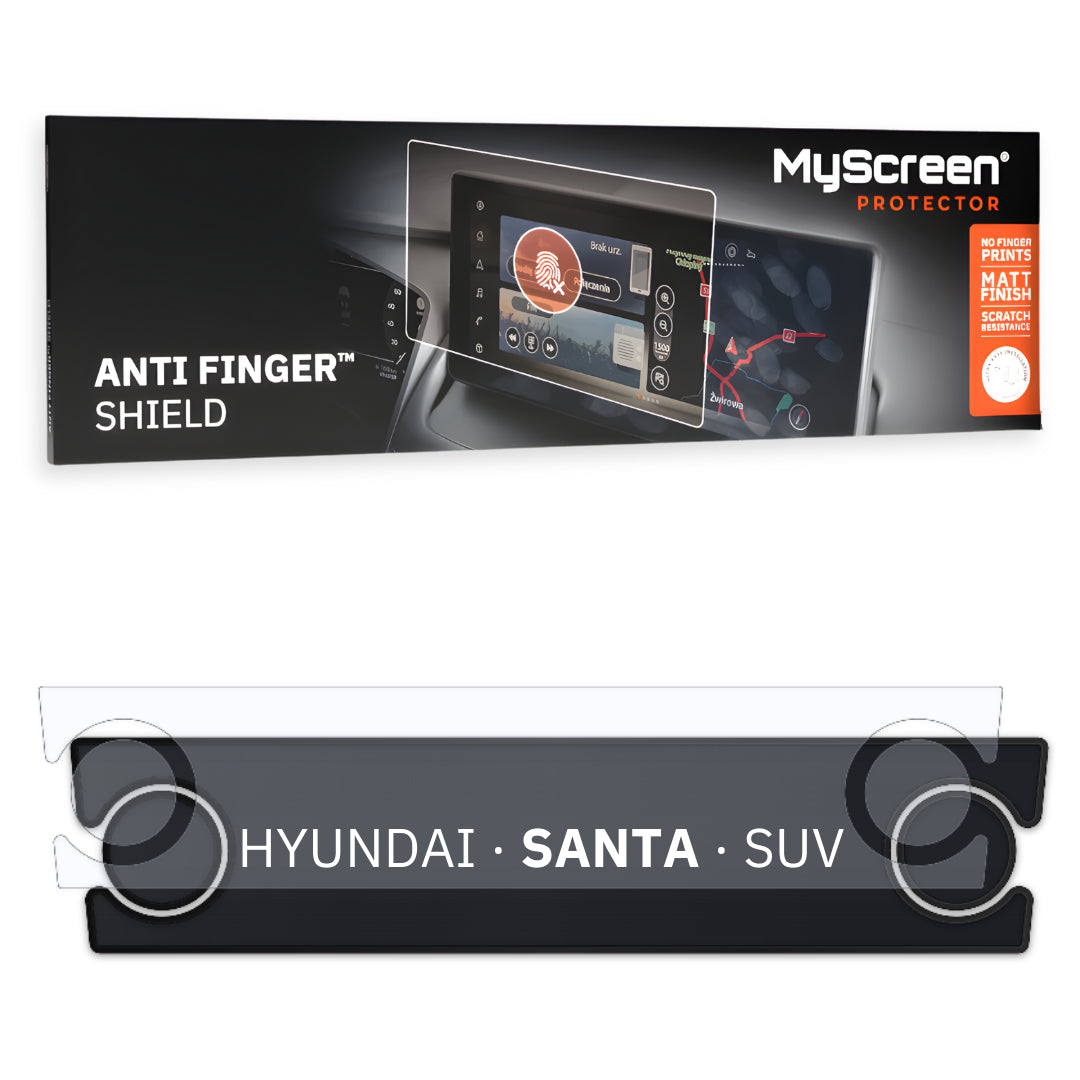 HYUNDAI SANTA FE SUV 2024 / + FRONT CENTRE AIR CONTROL *  - Matowa folia antyodciskowa MyScreen ANTI FINGER SHIELD