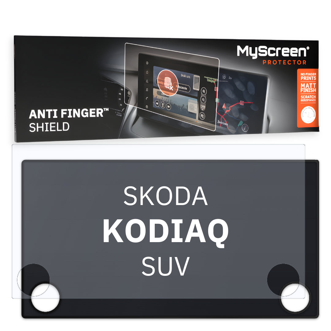 SKODA KODIAQ SUV 2021 / + FRONT CENTRE DASHBOARD 01 * - Matowa folia antyodciskowa MyScreen ANTI FINGER SHIELD