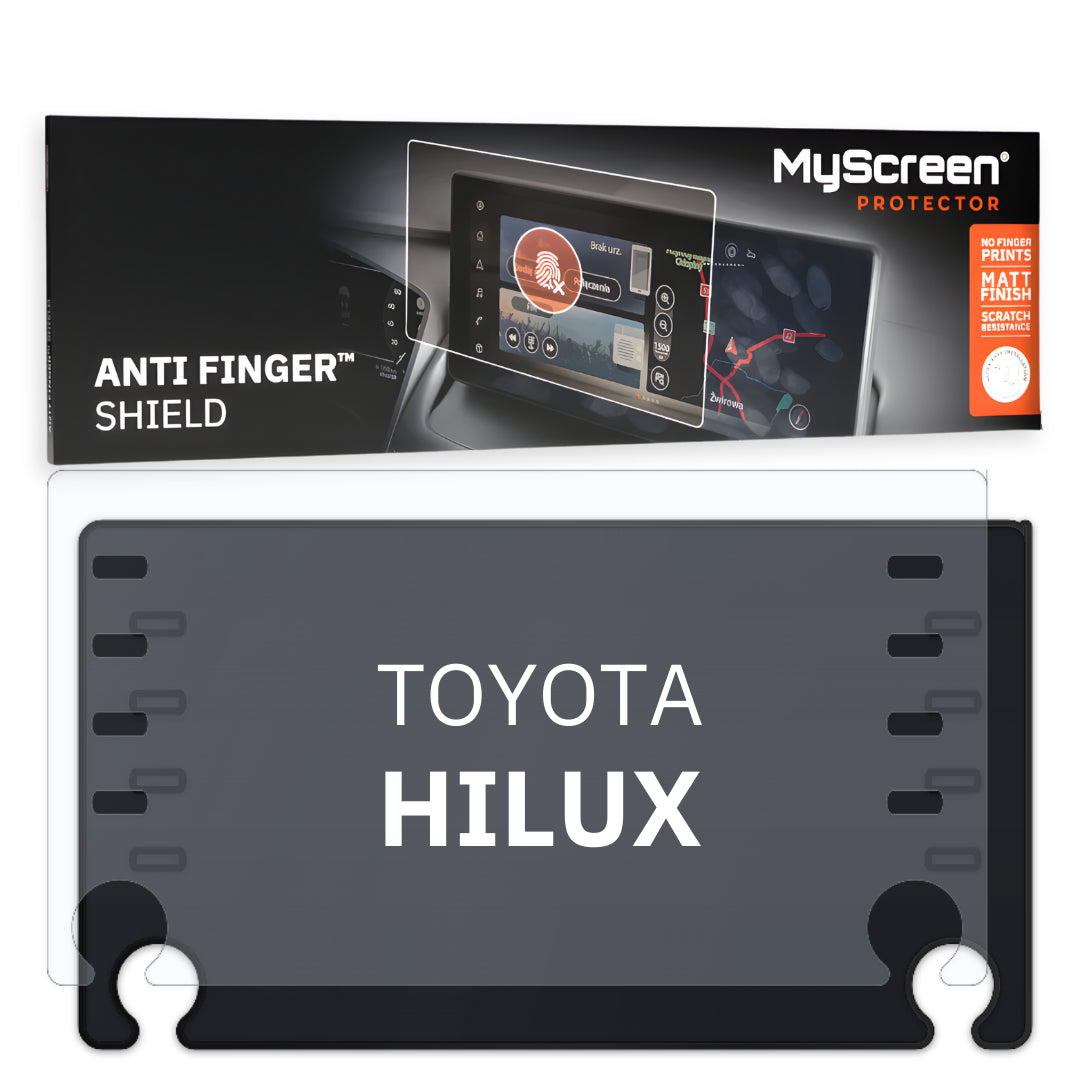 TOYOTA HILUX PICK UP 2020 / + FRONT CENTRE DASHBOARD 01 * - Matowa folia antyodciskowa MyScreen ANTI FINGER SHIELD
