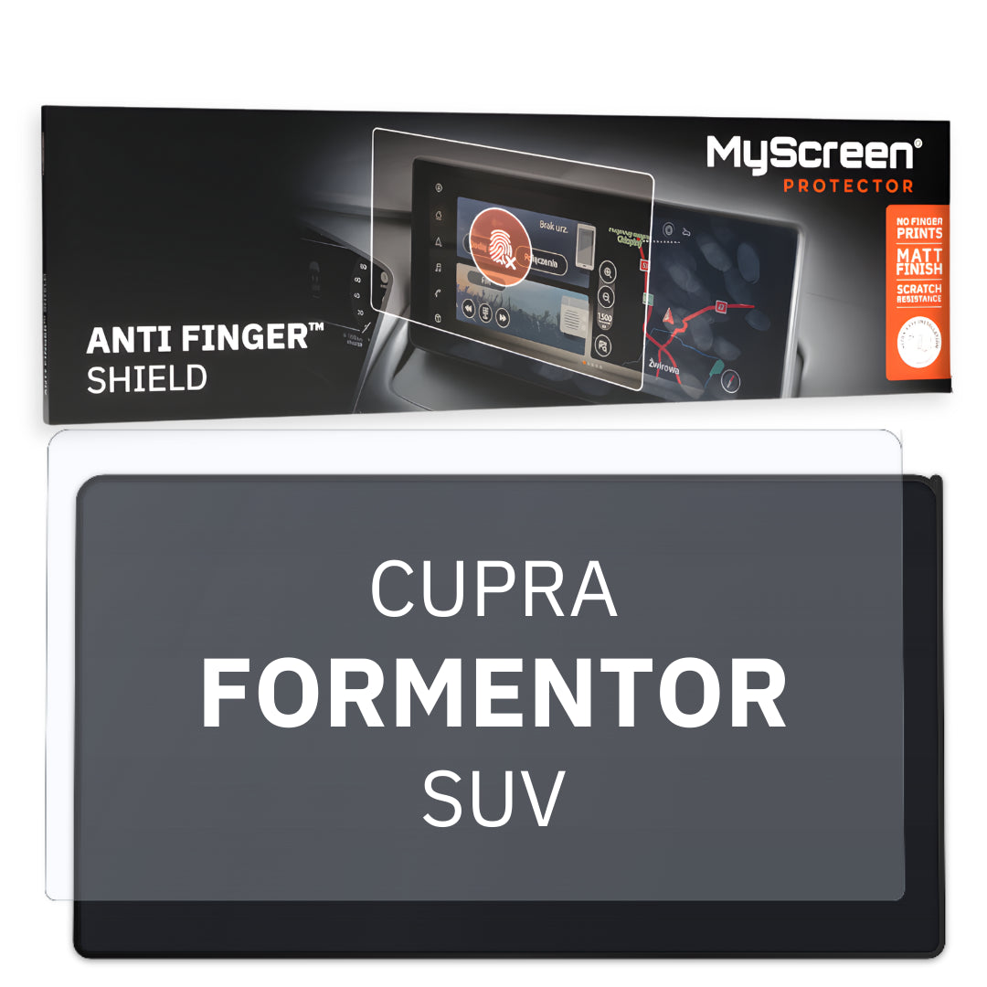 CUPRA FORMENTOR SUV 2024 / + FRONT CENTRE DASHBOARD 01 * - Matowa folia antyodciskowa MyScreen ANTI FINGER SHIELD