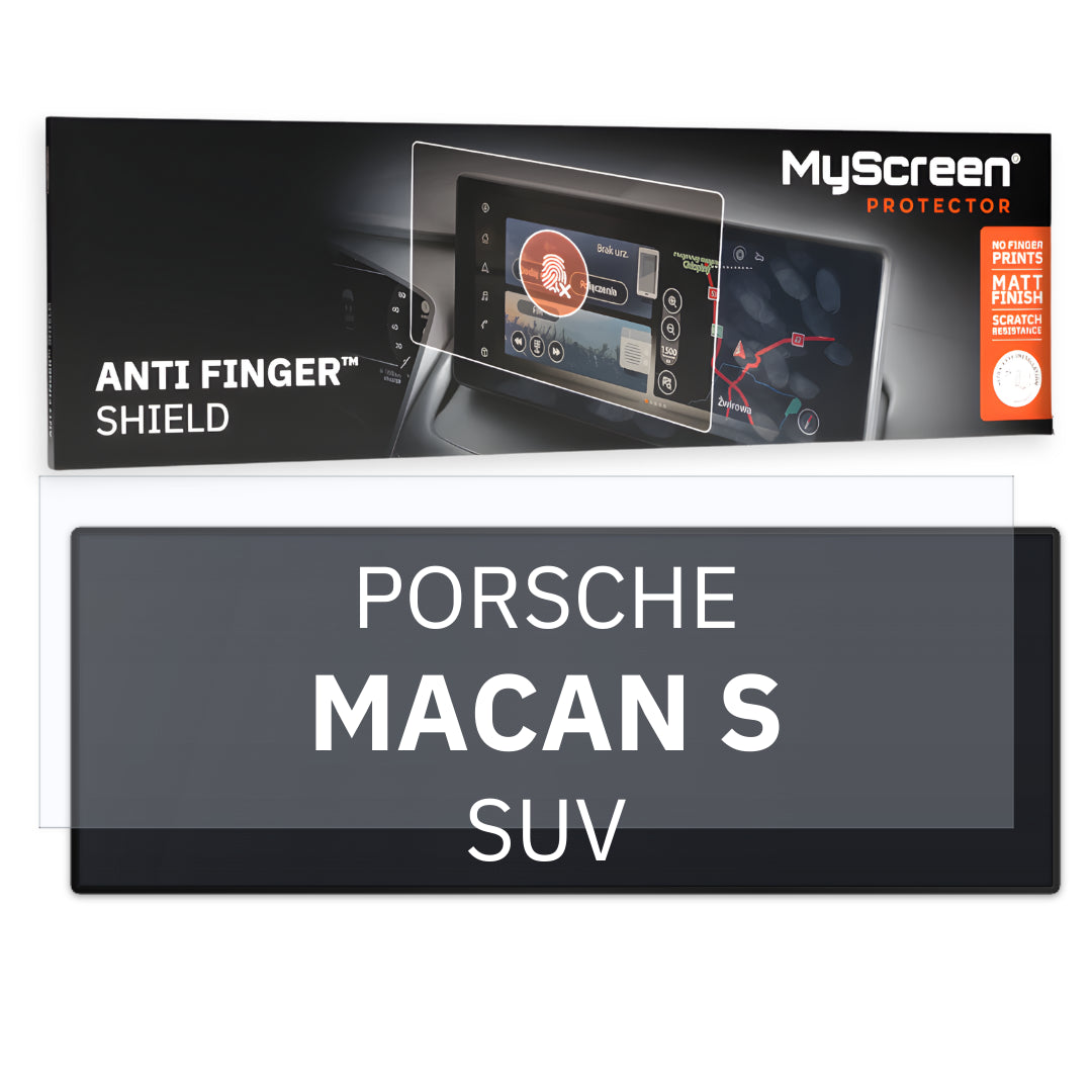 PORSCHE MACAN S SUV  /  FRONT CENTRE DASHBOARD 01 - Matowa folia antyodciskowa MyScreen ANTI FINGER SHIELD