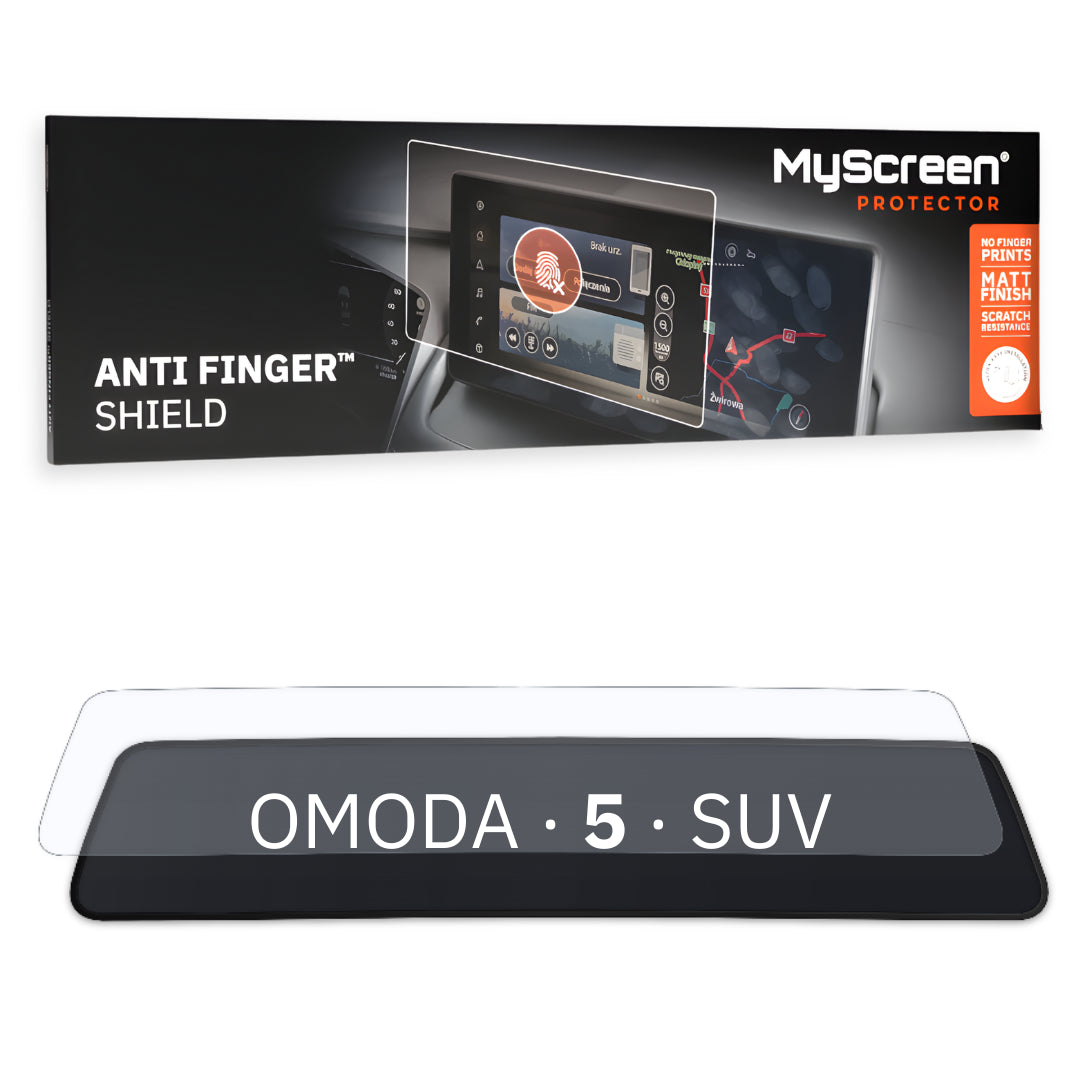 OMODA 5 COMFORT SUV 2023 / + FRONT CENTRE DASHBOARD 01 12,3" - Matowa folia antyodciskowa MyScreen ANTI FINGER SHIELD