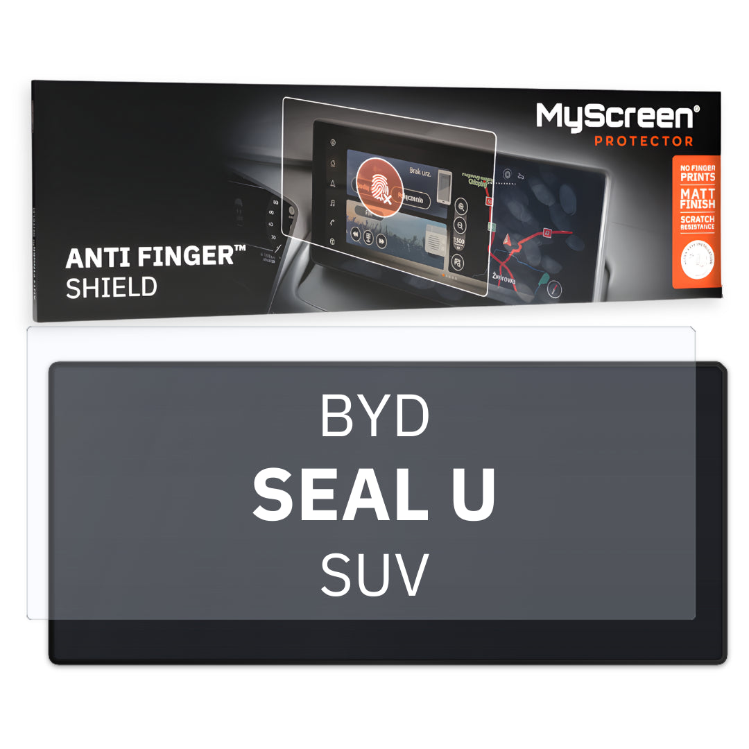 BYD SEAL U SUV 2024 / + FRONT CENTRE SPEEDOMETER 10,25"  - Matowa folia antyodciskowa MyScreen ANTI FINGER SHIELD