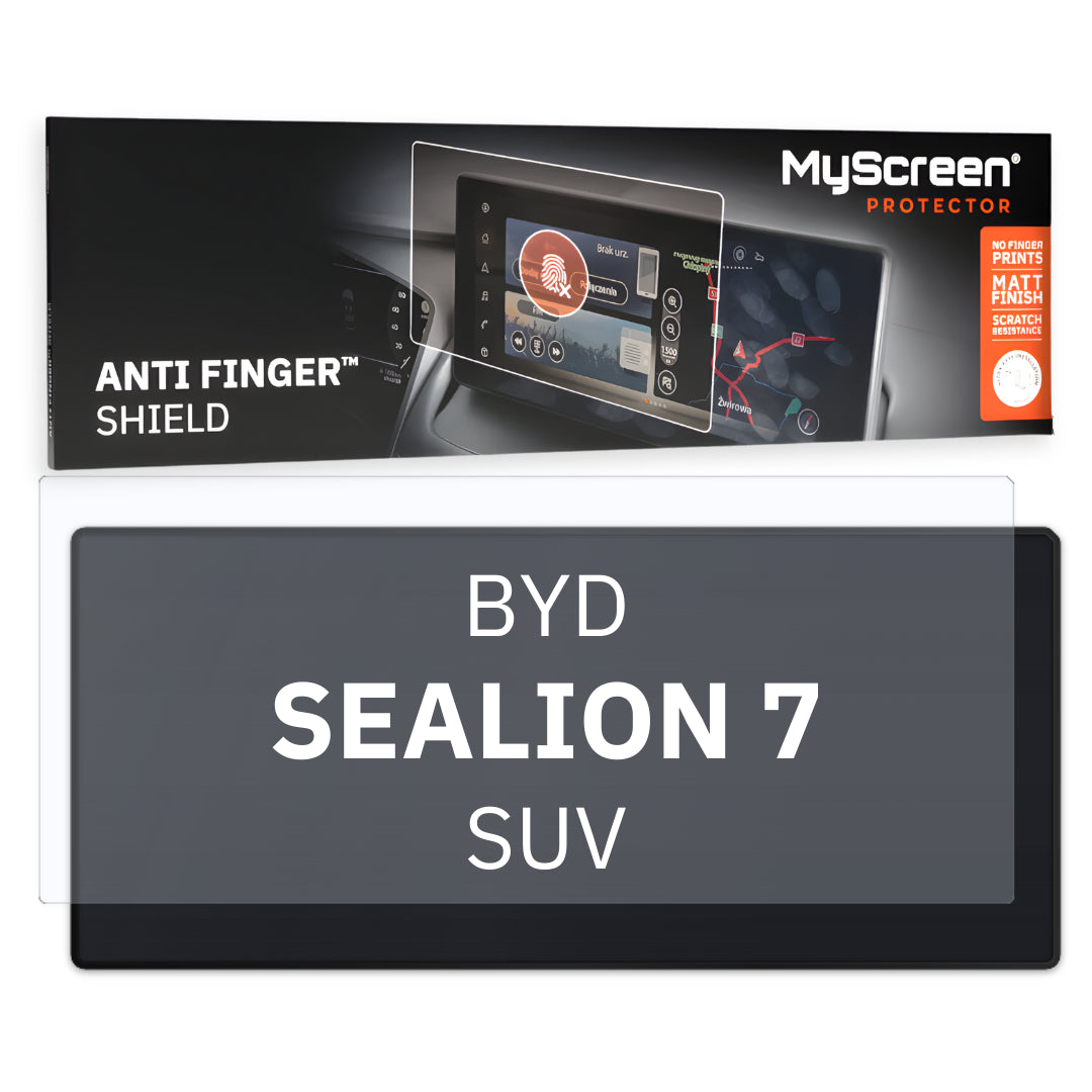 BYD SEALION 7 SUV 2024 / + FRONT CENTRE SPEEDOMETER 10,25"  - Matowa folia antyodciskowa MyScreen ANTI FINGER SHIELD