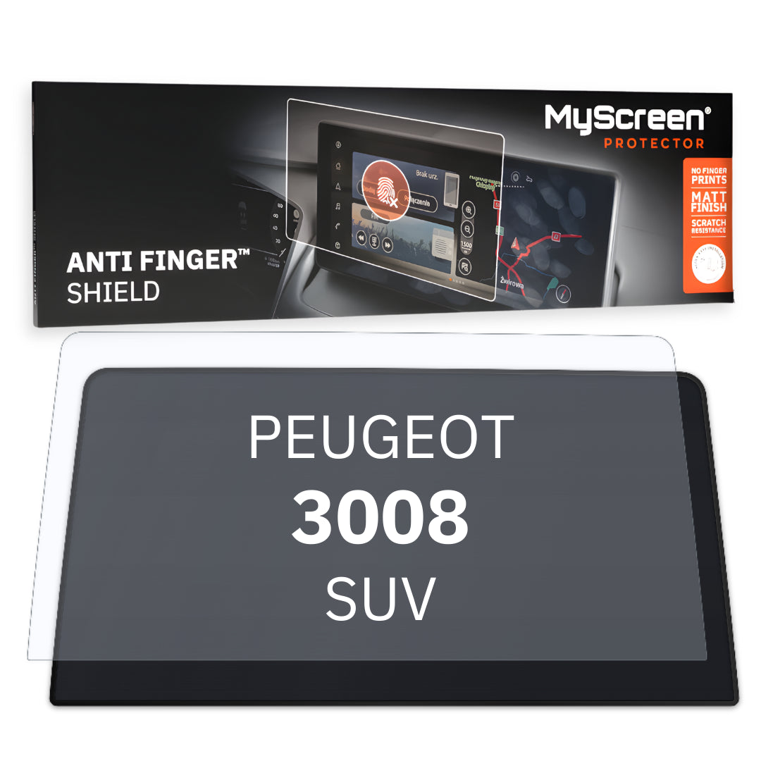 PEUGEOT 3008 SUV 2016 / 2020 FRONT CENTRE DASHBOARD 01 * - Matowa folia antyodciskowa MyScreen ANTI FINGER SHIELD
