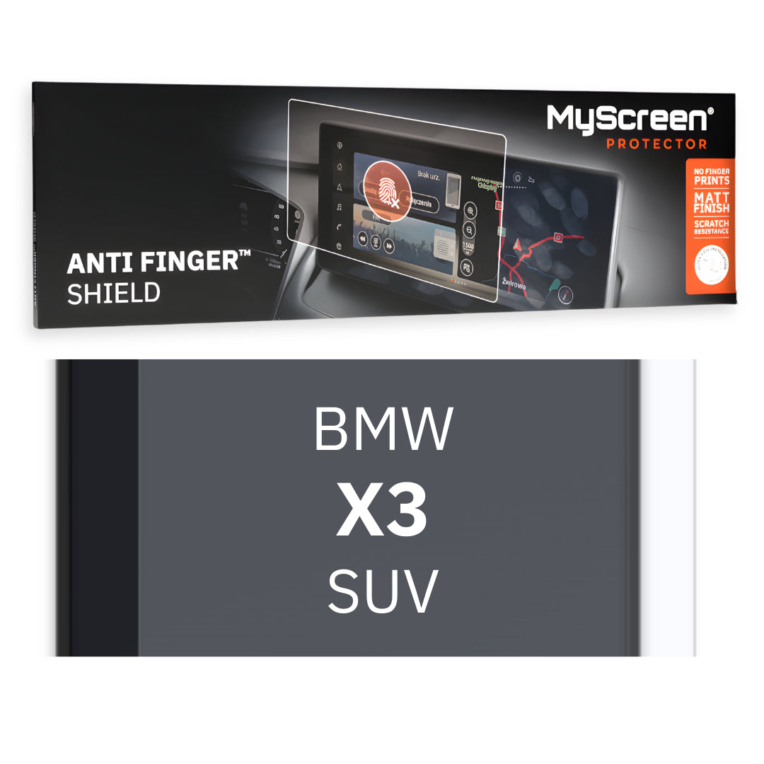 BMW X3 SUV 2021 / 2024 FRONT CENTRE DASHBOARD 01  - Matowa folia antyodciskowa MyScreen ANTI FINGER SHIELD