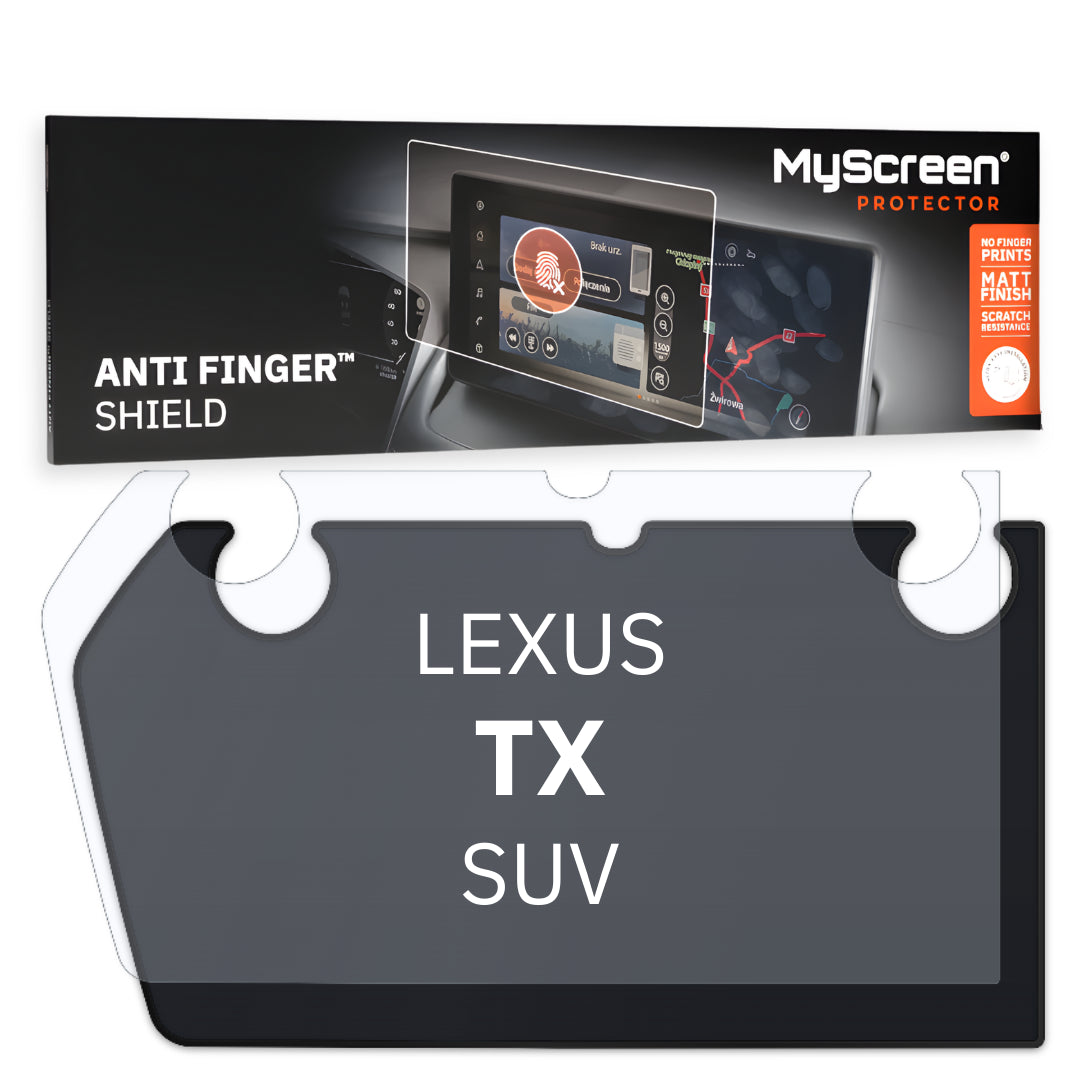 LEXUS TX SUV 2023 / + FRONT CENTRE DASHBOARD 01 * - Matowa folia antyodciskowa MyScreen ANTI FINGER SHIELD