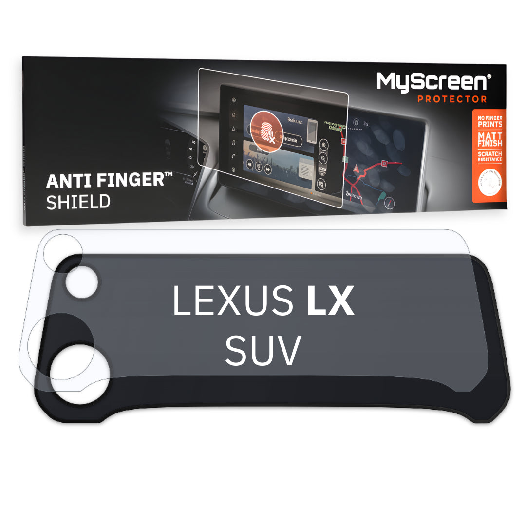 LEXUS LX SUV 2021 / + FRONT CENTRE DASHBOARD 01 * - Matowa folia antyodciskowa MyScreen ANTI FINGER SHIELD