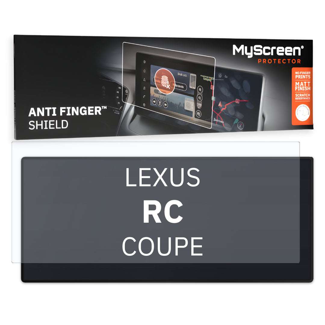 LEXUS RC COUPE 2014 / 2025 FRONT CENTRE DASHBOARD 01 *  - Matowa folia antyodciskowa MyScreen ANTI FINGER SHIELD