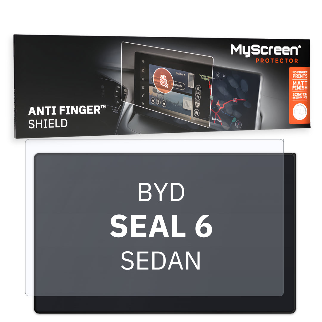 BYD SEAL 6 DM-i SEDAN 2024 / + FRONT CENTRE DASHBOARD 01 12,8"  - Matowa folia antyodciskowa MyScreen ANTI FINGER SHIELD