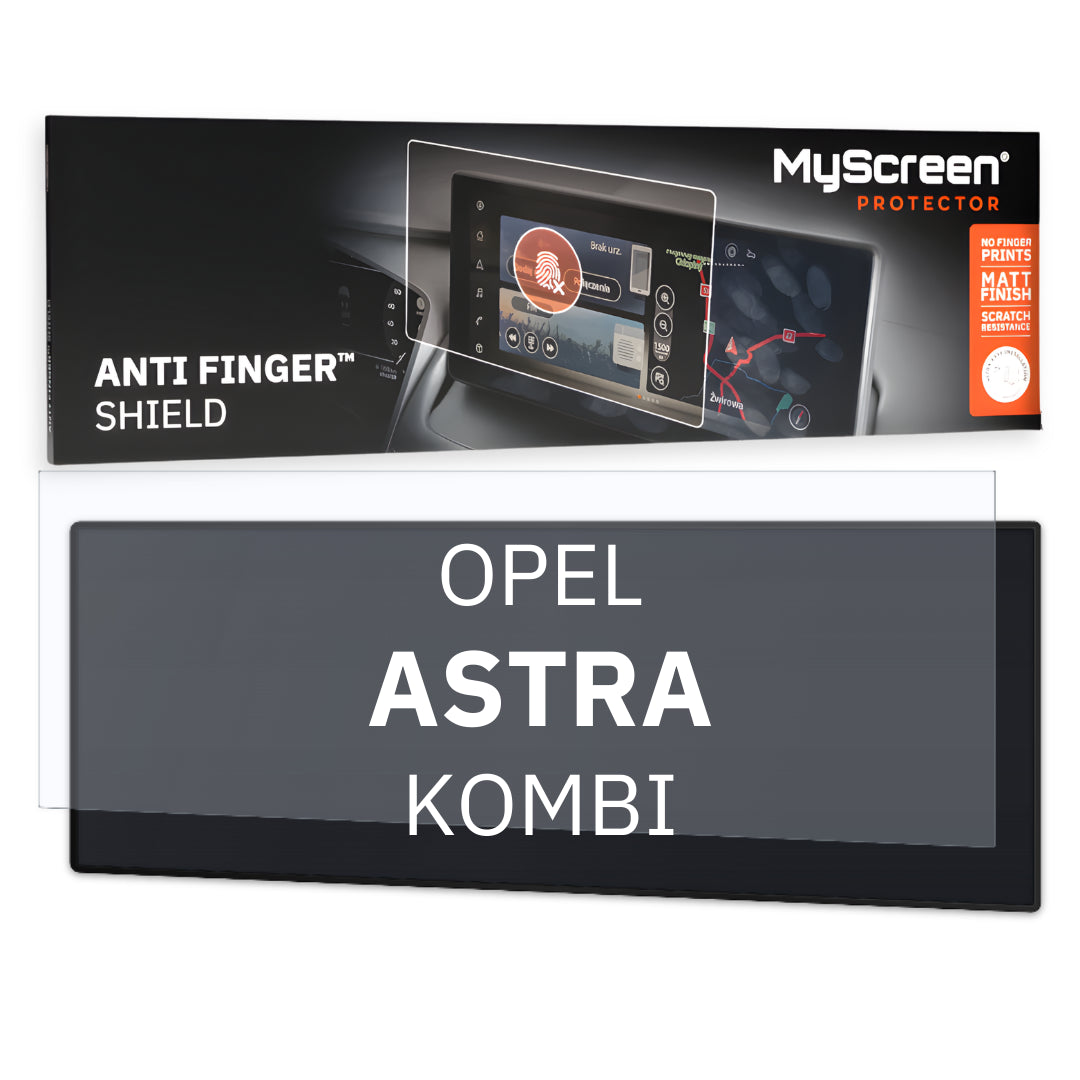 OPEL ASTRA SPORTS TOURER KOMBI 2022 / + FRONT CENTRE DASHBOARD 01 * - Matowa folia antyodciskowa MyScreen ANTI FINGER SHIELD