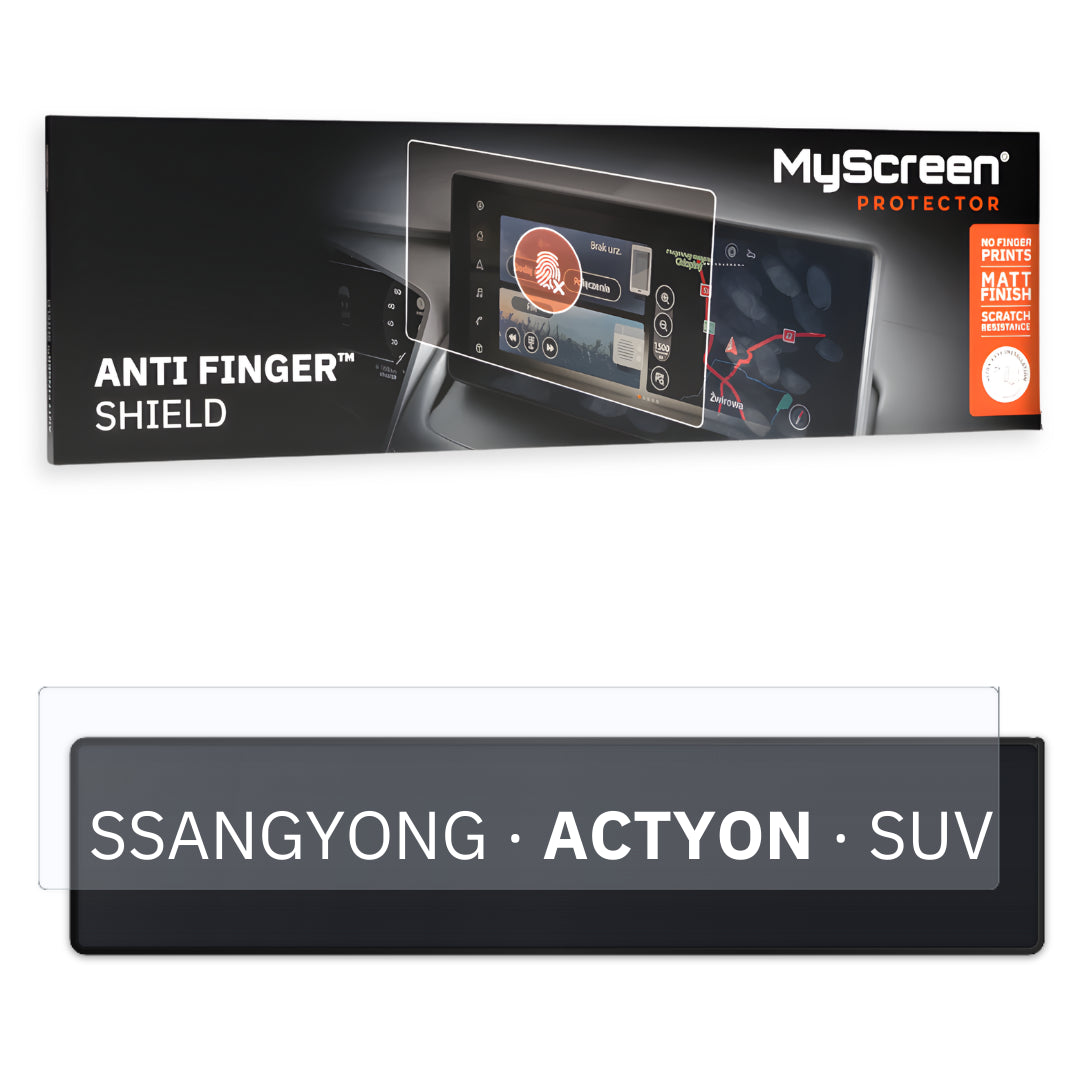 SSANGYONG ACTYON SUV 2024 / + FRONT CENTRE DASHBOARD 01 * - Matowa folia antyodciskowa MyScreen ANTI FINGER SHIELD