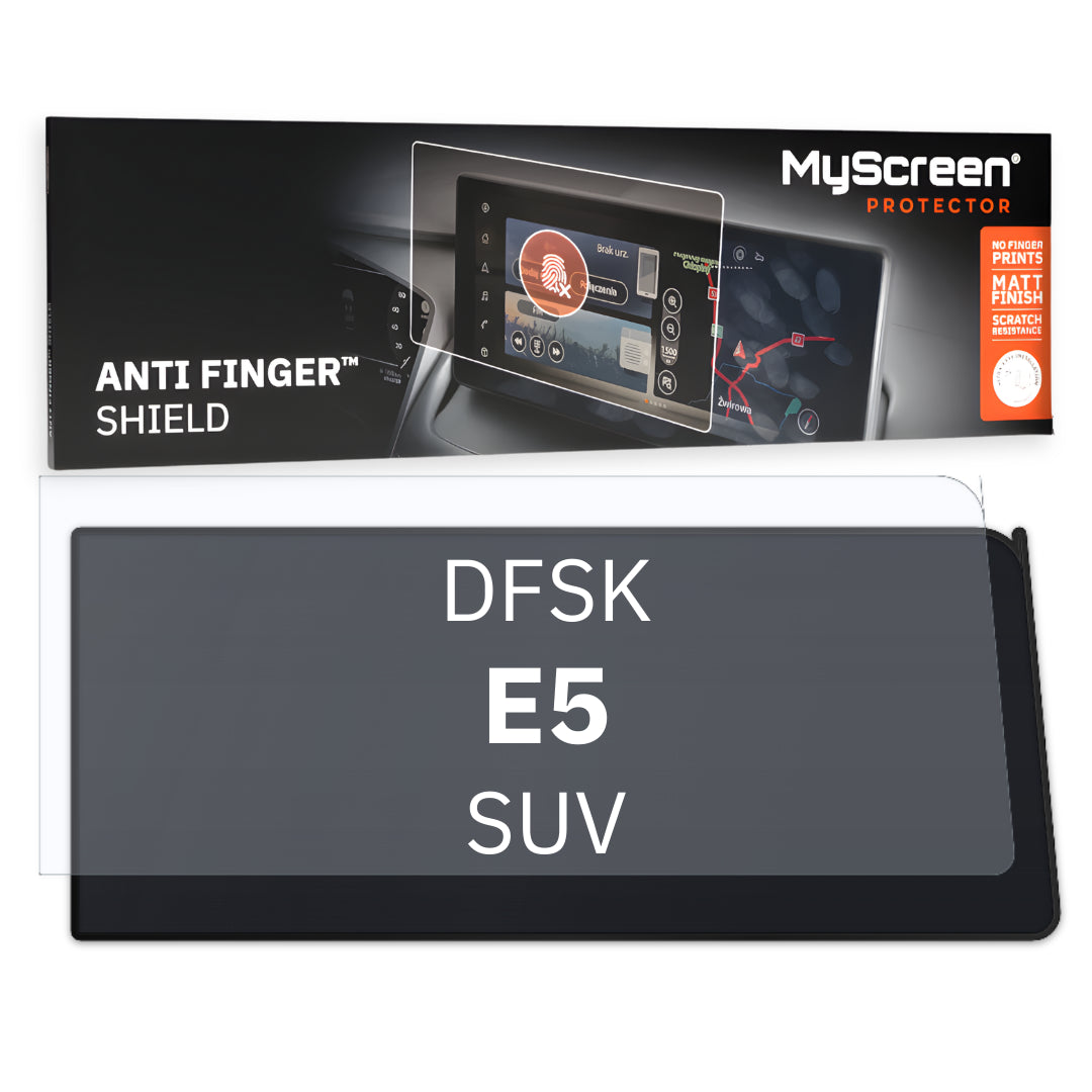 DFSK E5 SUV 2025 / + FRONT CENTRE CONTROL PANEL * - Matowa folia antyodciskowa MyScreen ANTI FINGER SHIELD