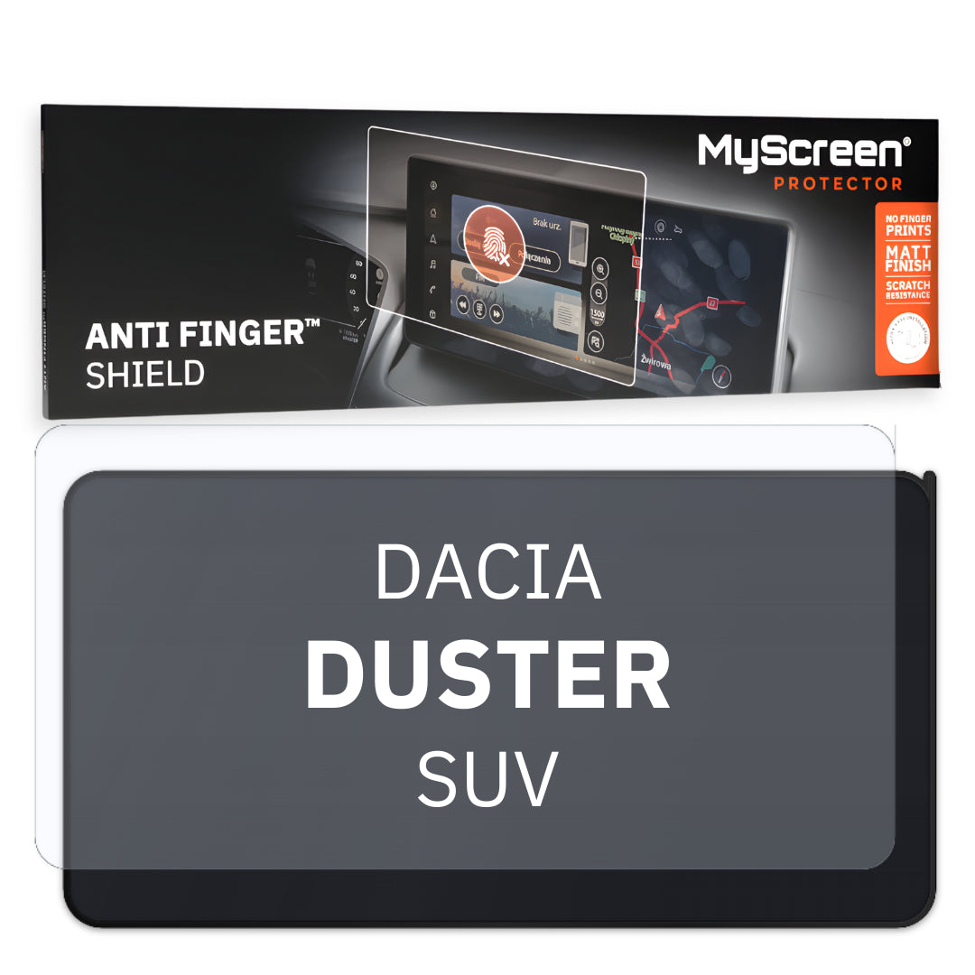 DACIA DUSTER SUV 2021 / + FRONT CENTRE DASHBOARD 01 *  - Matowa folia antyodciskowa MyScreen ANTI FINGER SHIELD
