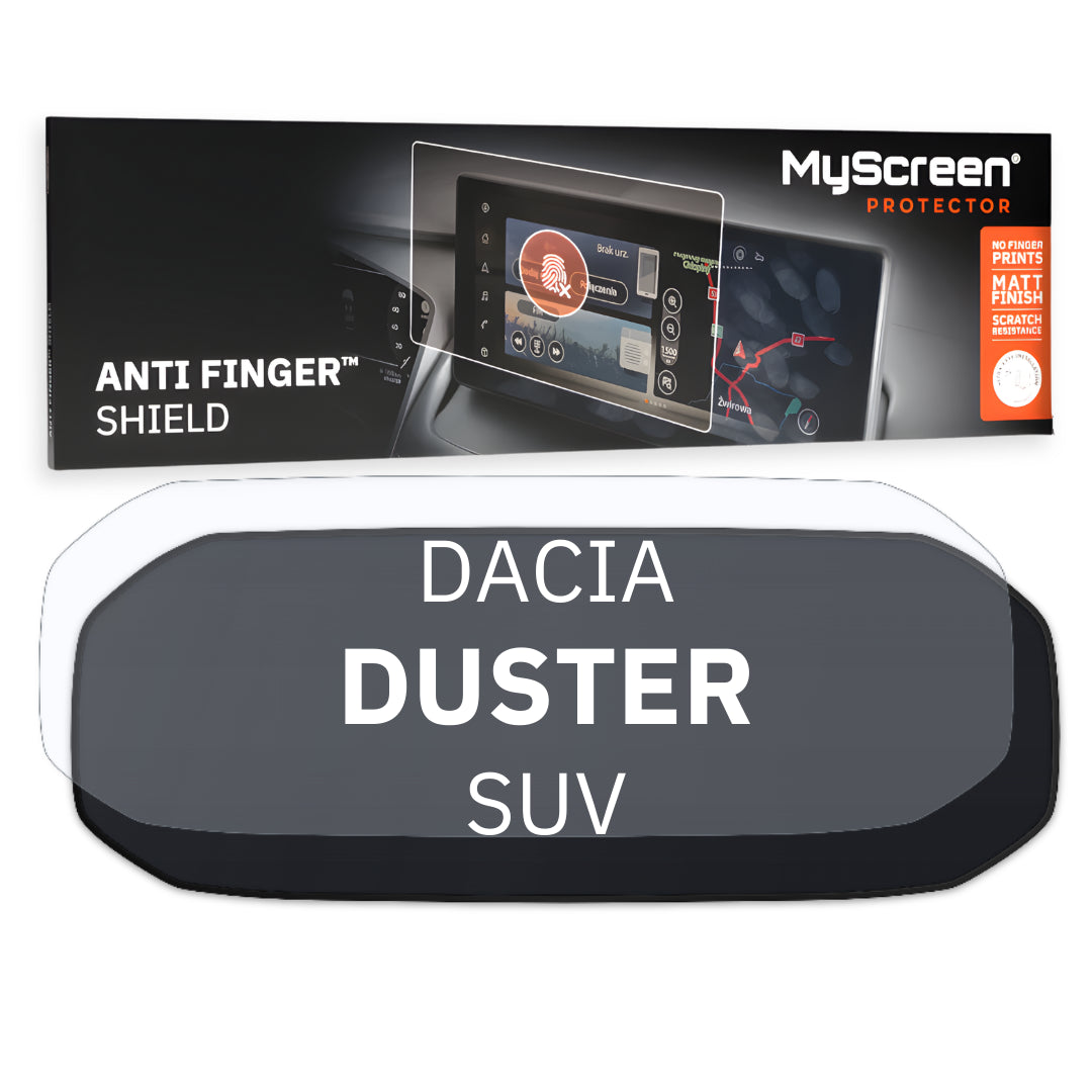 DACIA DUSTER SUV 2021 / + FRONT CENTRE SPEEDOMETER *  - Matowa folia antyodciskowa MyScreen ANTI FINGER SHIELD