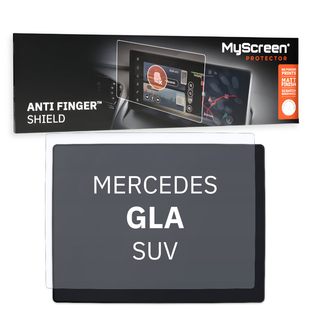 MERCEDES GLA SUV 2017 / 2019 FRONT CENTRE DASHBOARD 01 *  - Matowa folia antyodciskowa MyScreen ANTI FINGER SHIELD