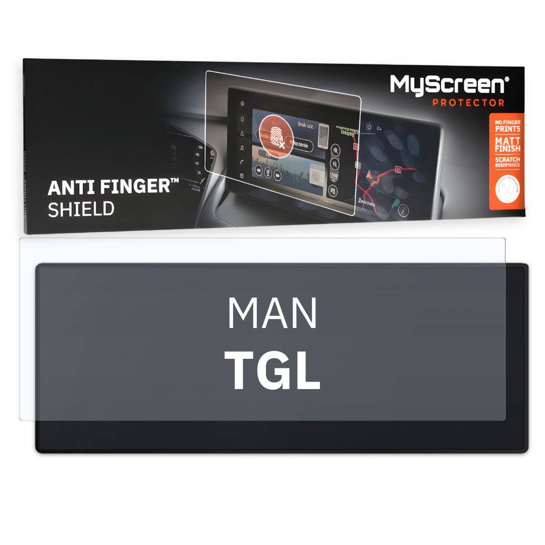 MAN TGL TIR 2020 / + FRONT CENTRE DASHBOARD 01 12,3"  - Matowa folia antyodciskowa MyScreen ANTI FINGER SHIELD