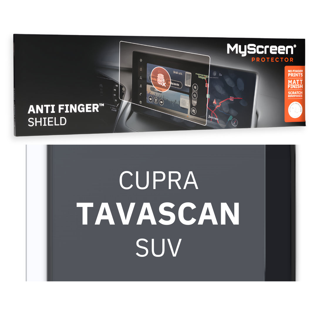 CUPRA TAVASCAN SUV 2024 / + FRONT CENTRE DASHBOARD 01 5,3"  - Matowa folia antyodciskowa MyScreen ANTI FINGER SHIELD