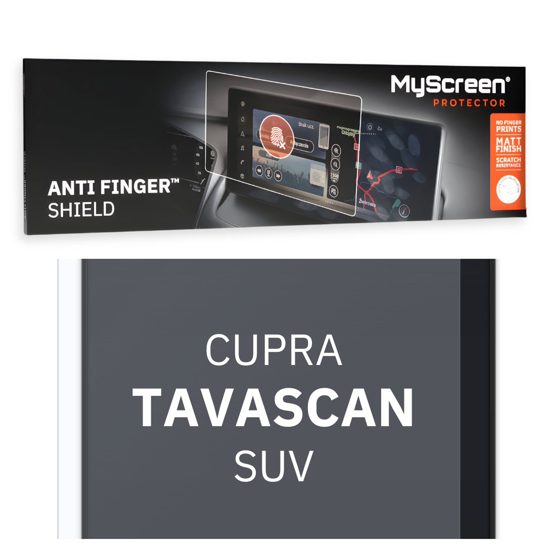 CUPRA TAVASCAN SUV 2024 / + FRONT CENTRE DASHBOARD 01 15" - Matowa folia antyodciskowa MyScreen ANTI FINGER SHIELD