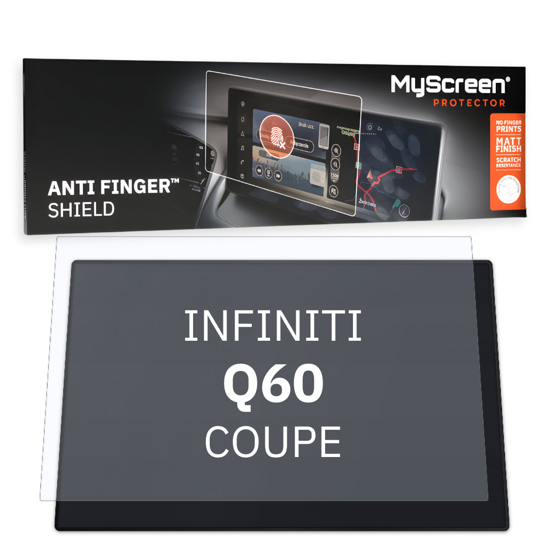 INFINITI Q60 COUPE 2014 / 2020 FRONT CENTRE CONTROL PANEL *  - Matowa folia antyodciskowa MyScreen ANTI FINGER SHIELD