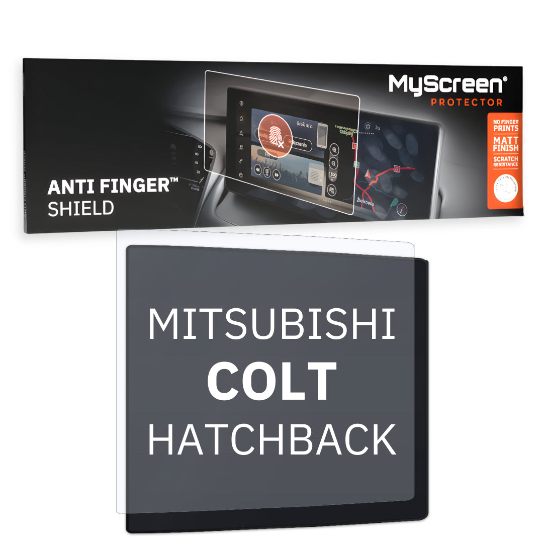 MITSUBISHI COLT HATCHBACK 2024 / + FRONT CENTRE DASHBOARD 01 9,3"  - Matowa folia antyodciskowa MyScreen ANTI FINGER SHIELD