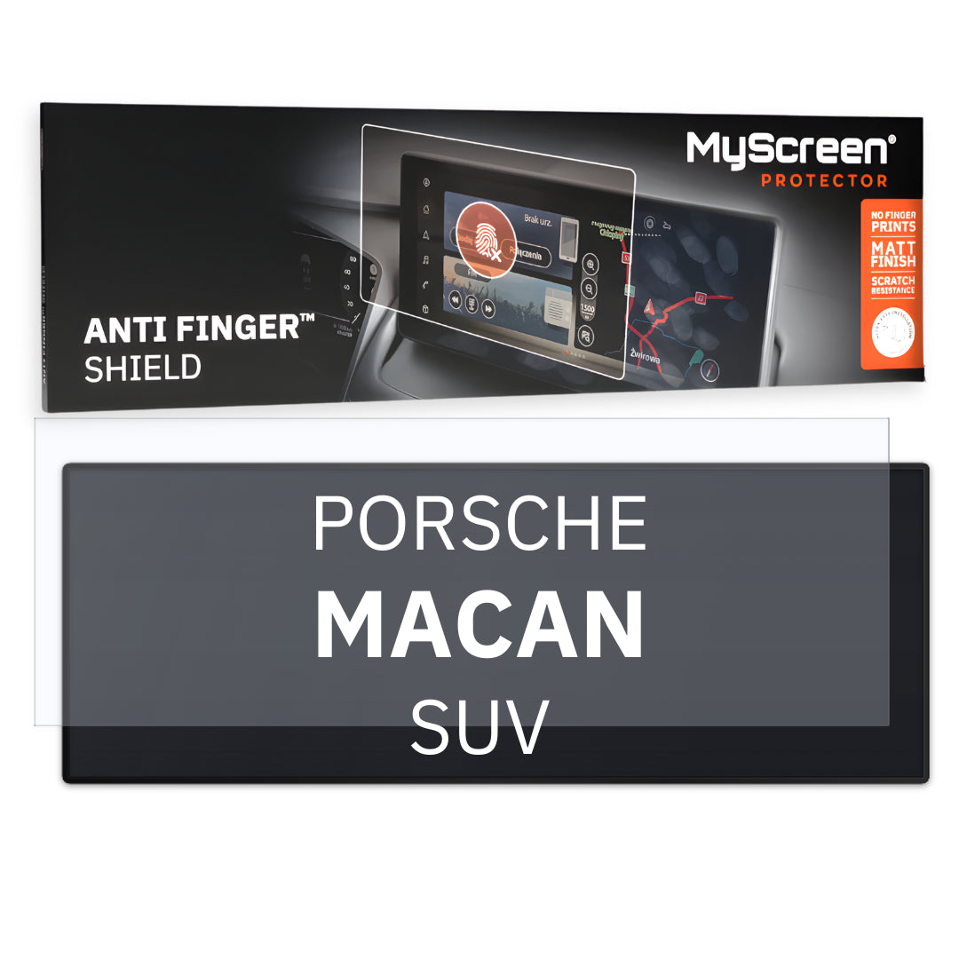 PORSCHE MACAN SUV 2019 / 2021 FRONT CENTRE DASHBOARD 01 *  - Matowa folia antyodciskowa MyScreen ANTI FINGER SHIELD