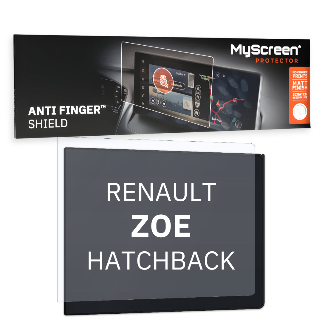 RENAULT ZOE HATCHBACK 2019 / 2023 FRONT CENTRE DASHBOARD 01 *  - Matowa folia antyodciskowa MyScreen ANTI FINGER SHIELD