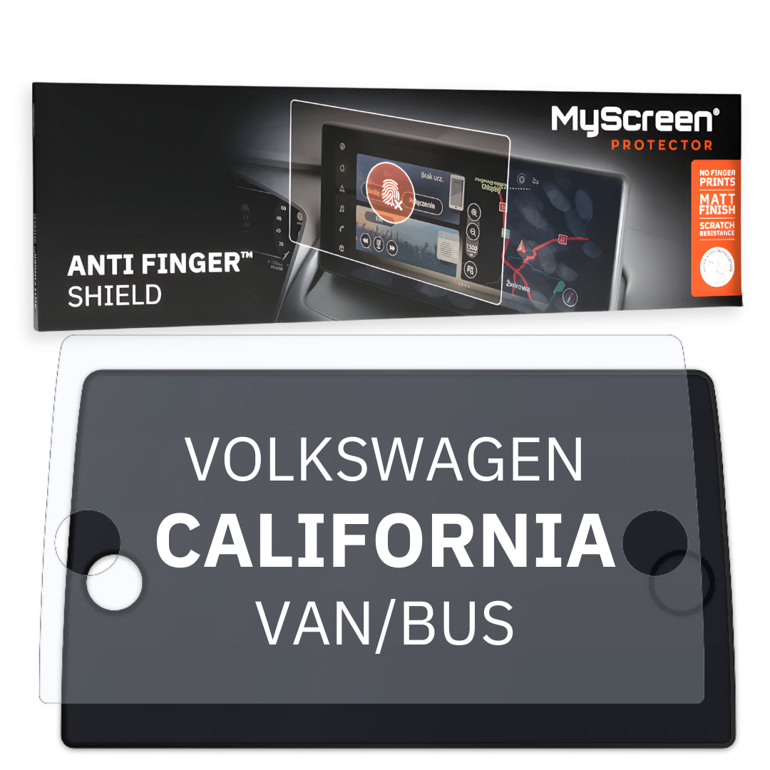 VOLKSWAGEN CALIFORNIA VAN/BUS 2019 / 2024 FRONT CENTRE DASHBOARD 01 *  - Matowa folia antyodciskowa MyScreen ANTI FINGER SHIELD