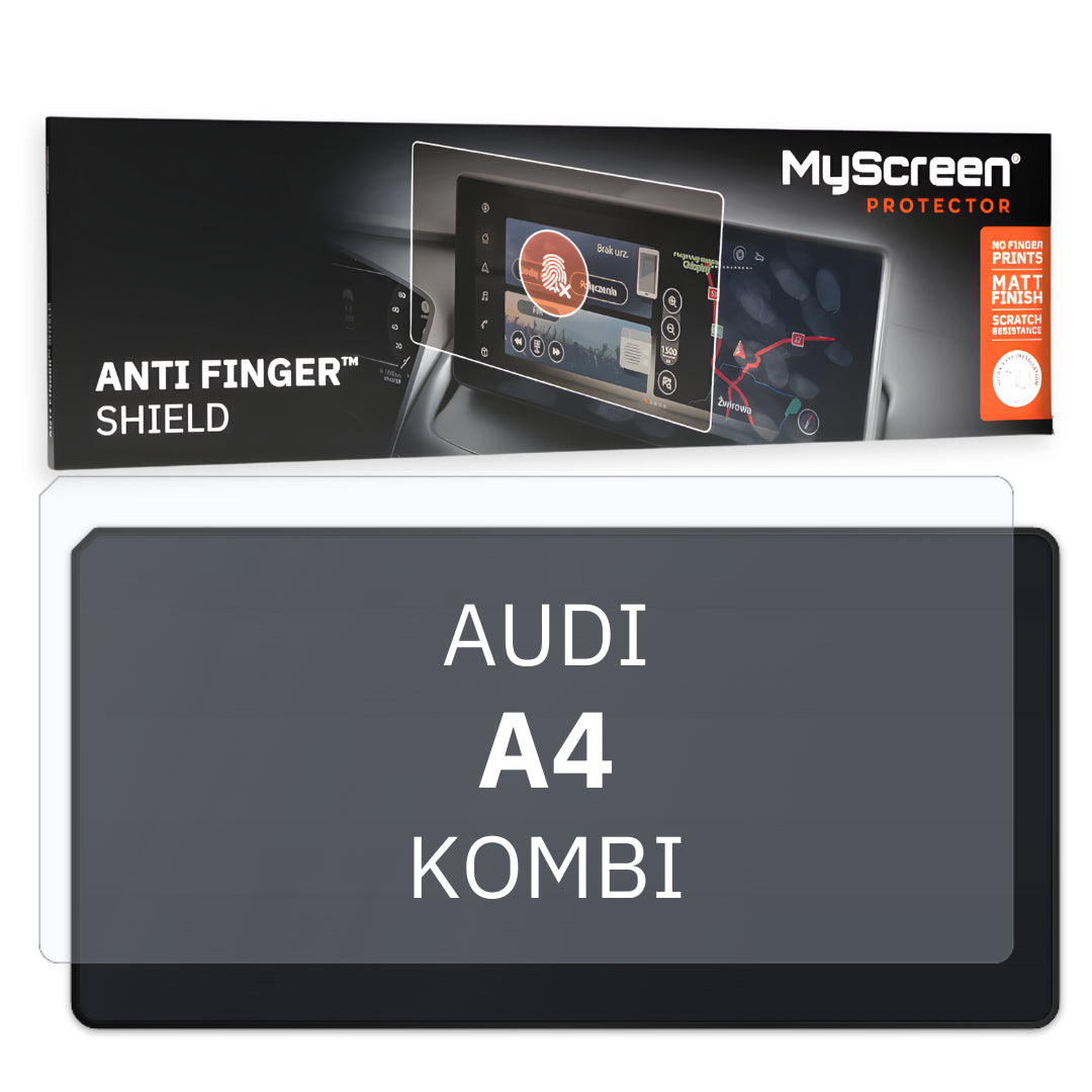 AUDI A4 KOMBI 2015 / 2019 FRONT CENTRE DASHBOARD 01 8,8" - Matowa folia antyodciskowa MyScreen ANTI FINGER SHIELD
