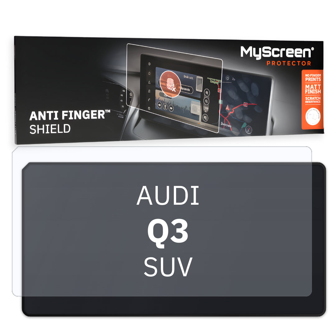 AUDI Q3 SUV 2015 / 2018 FRONT CENTRE DASHBOARD 01 8,8"  - Matowa folia antyodciskowa MyScreen ANTI FINGER SHIELD